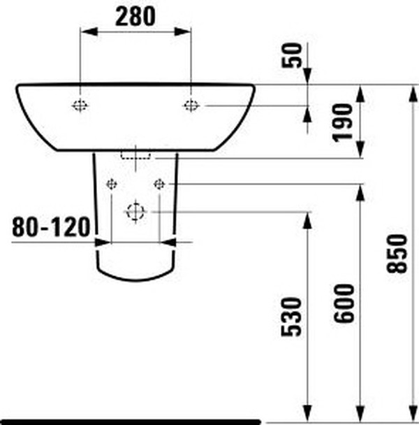 Раковина Laufen Pro 8.1095.2.000.104.1