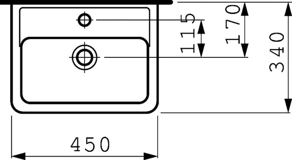 Рукомойник Laufen Pro 8.1195.1.000.104.1