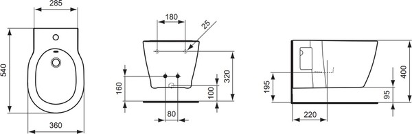 Биде подвесное Ideal Standard Connect E799701