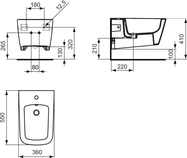 Биде подвесное Ideal Standard Simply U J469401