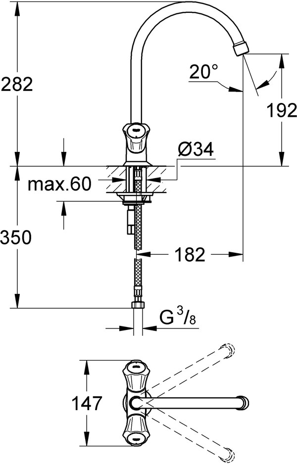 Смеситель Grohe Costa L 31831001 для кухонной мойки