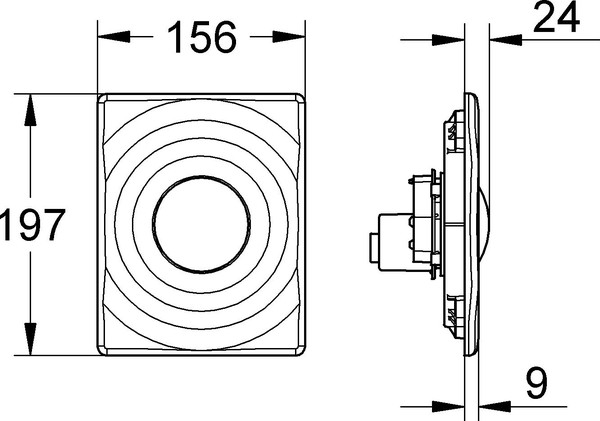 Кнопка смыва Grohe Surf 38574000 хром