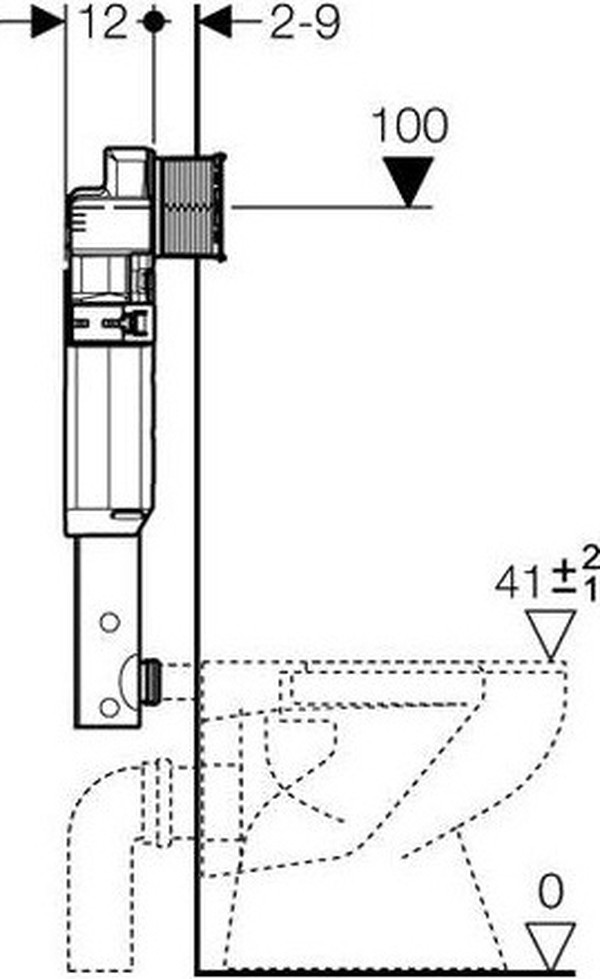 Смывной бачок скрытого монтажа Geberit Sigma 12 UP320 109.300.00.5 для унитазов