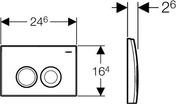 Кнопка смыва Geberit Delta 21 115.125.21.1 хром