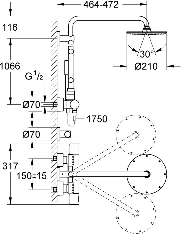 Душевая стойка Grohe Rainshower Sena 27374000