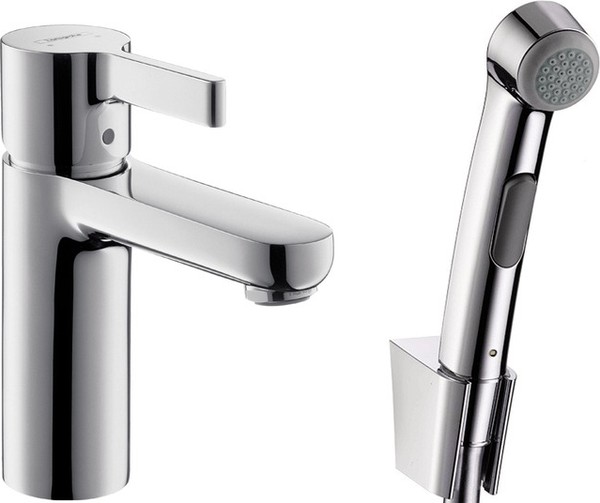 Смеситель Hansgrohe Metris S 31160000 для раковины с гигиеническим душем