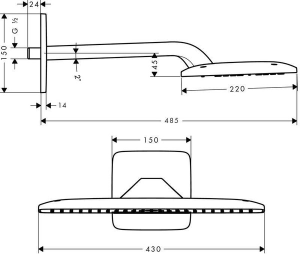 Верхний душ Hansgrohe Raindance E Air 27372000