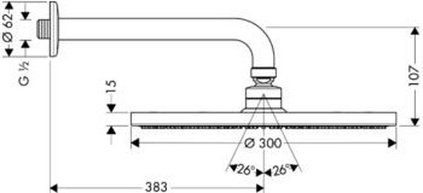 Верхний душ Hansgrohe Raindance AIR 27493000