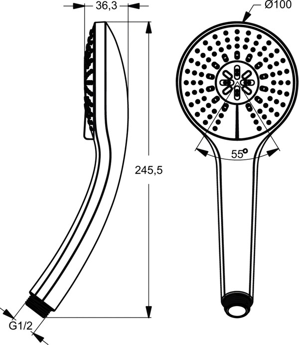 Душевая лейка Ideal Standard IdealRain B9403AA