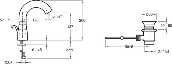 Смеситель Jacob Delafon Talan E10085RU-CP для раковины