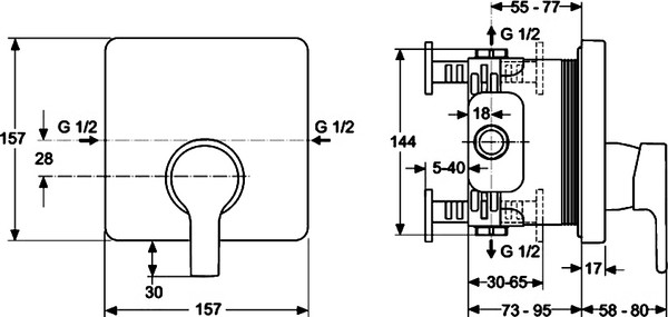 Смеситель Ideal Standard Active B8651AA для душа