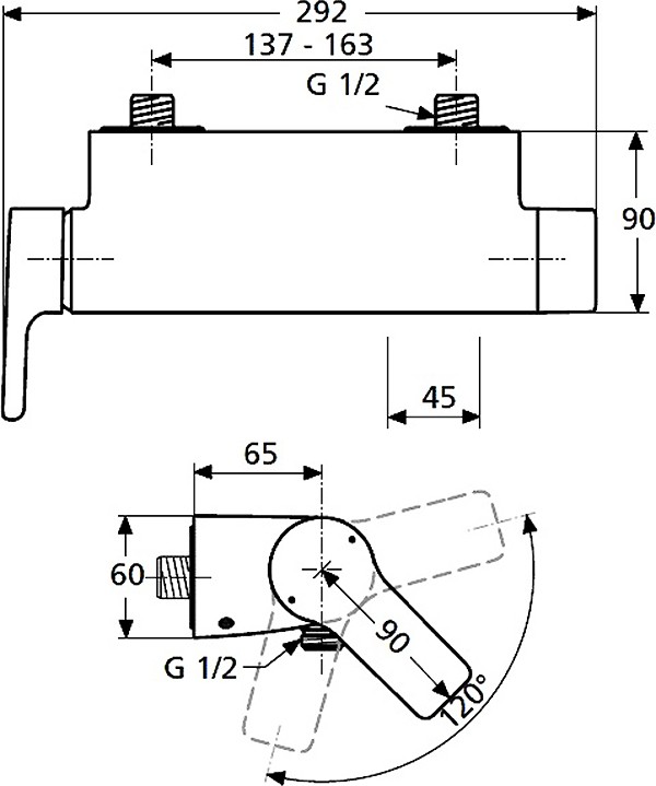 Смеситель Ideal Standard Attitude A4603AA для душа