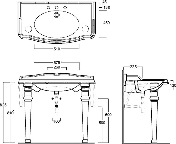 Раковина Simas Arcade AR 874 105 см