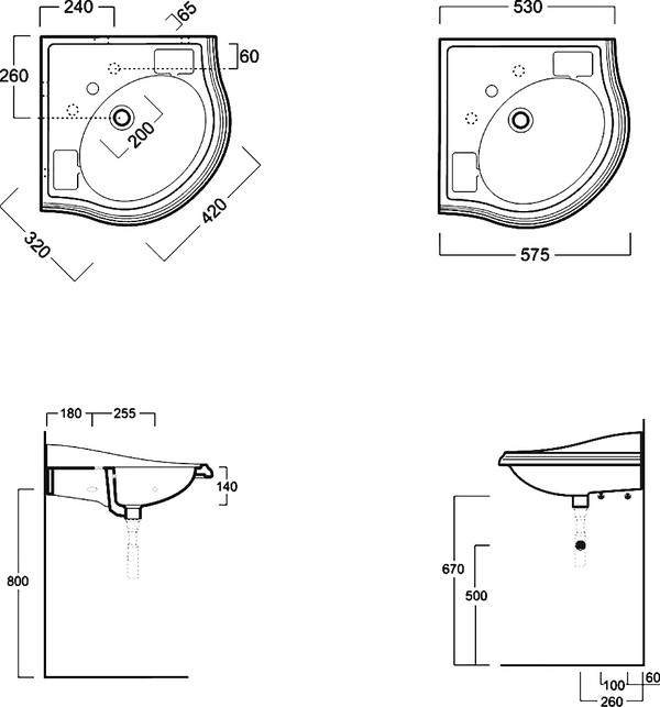 Раковина Simas Arcade AR884