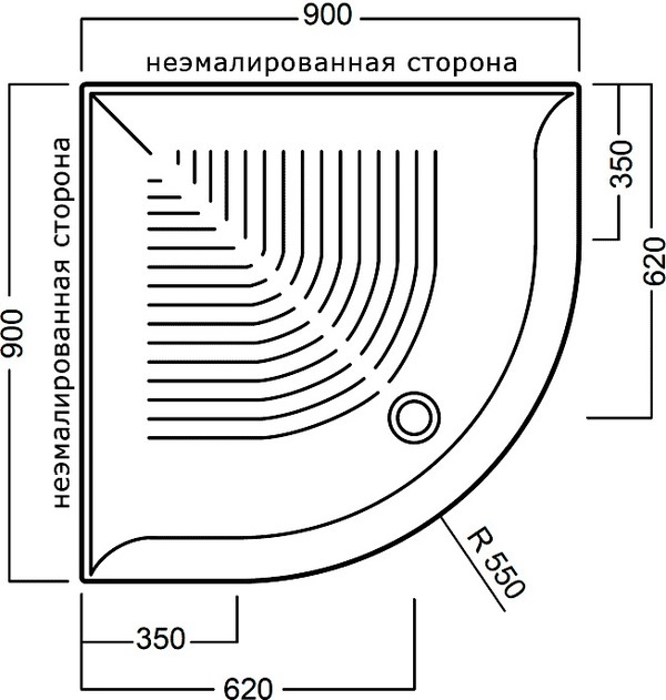 Поддон для душа Hatria Drop Y0GF 90x90