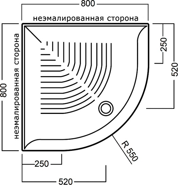 Поддон для душа Hatria Drop Y0GE 80x80