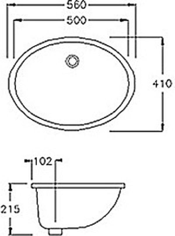 Раковина Hatria Caterine 56 см