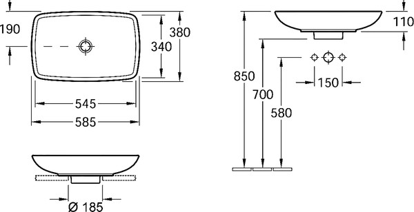 Раковина Villeroy & Boch Loop & Friends 5154 00R1 alpin CeramicPlus