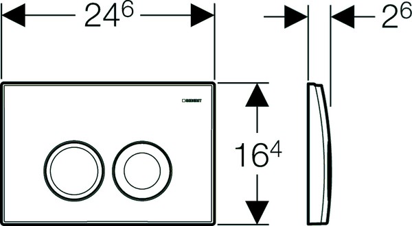 Кнопка смыва Geberit Delta 21 115.125.46.1 хром матовый