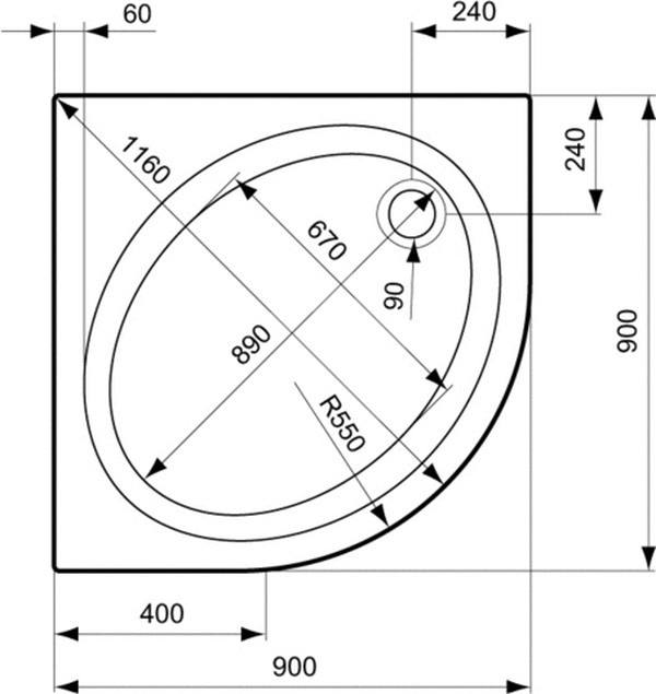 Поддон для душа Ideal Standard Connect K198401