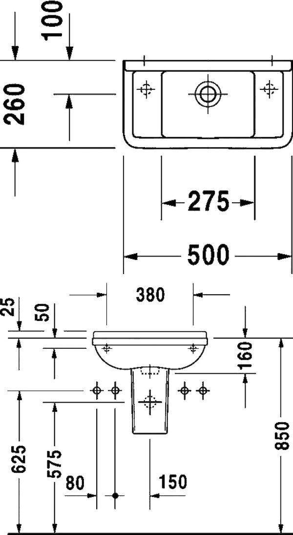 Раковина Duravit Starck 3 0751500000