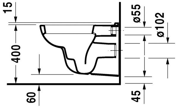 Унитаз подвесной Duravit D-Code 25350900002