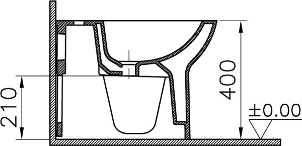 Биде напольное VitrA S20 5509B003