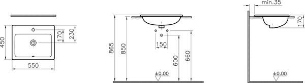 Раковина VitrA S20 5465B003