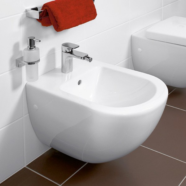 Биде подвесное Villeroy & Boch Subway 2.0 5400 00R1 alpin, Сeramicplus