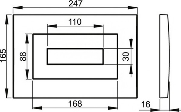 Кнопка смыва AlcaPlast ALCA M471 хром глянцевый