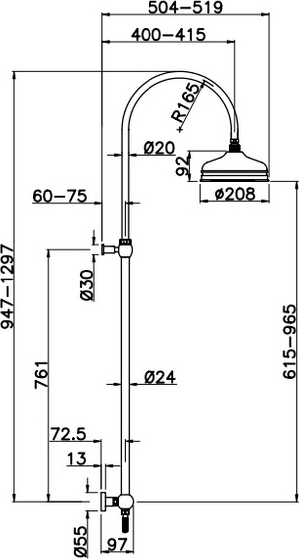 Душевая стойка Gattoni Vivaldi 4290/PDV0