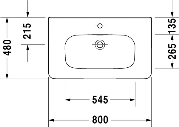 Раковина Duravit DuraStyle 232080