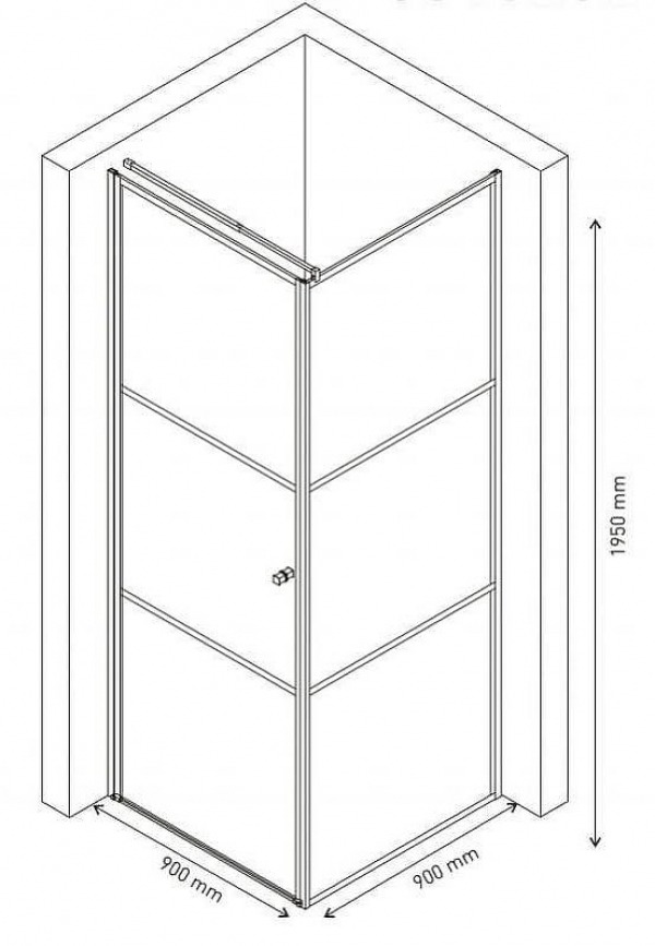 Душевой уголок Berges Wasserhaus Dark 90х90 061020L профиль Черный матовый стекло прозрачное