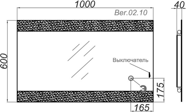 Зеркало Aqwella 5 stars Бергамо 100