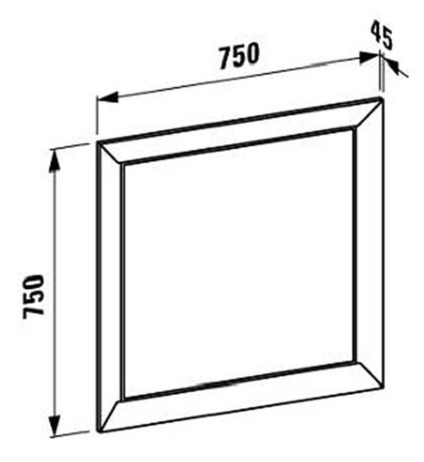 Зеркало Laufen LB3 75x75 с подсветкой