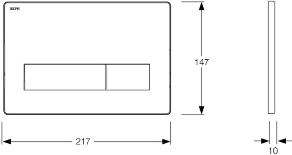 Кнопка смыва Mepa Orbit 421808 матовый хром