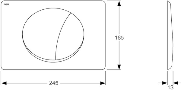 Кнопка смыва Mepa Sun 421660 белая