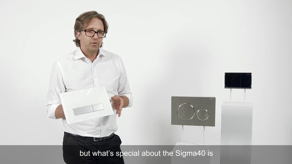 Кнопка смыва Geberit Sigma 40 115.600.SI.1 с системой удаления запахов