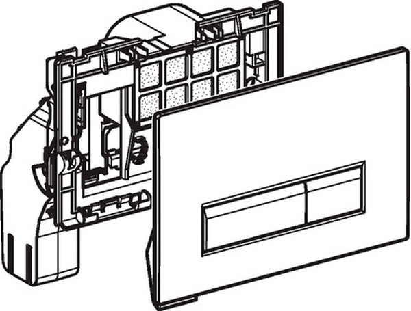 Кнопка смыва Geberit Sigma 40 115.600.SI.1 с системой удаления запахов