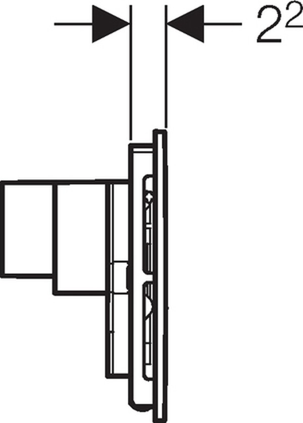 Кнопка смыва Geberit Sigma 40 115.600.SI.1 с системой удаления запахов