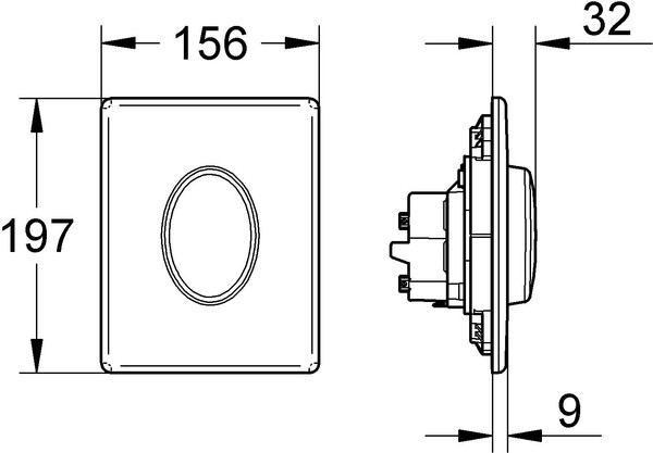 Кнопка смыва Grohe Skate Air 38564000 хром