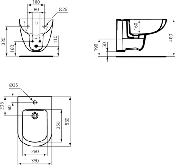 Биде подвесное Ideal Standard Tempo T510001