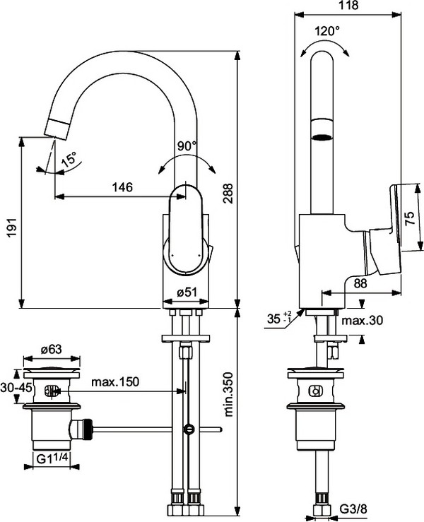 Смеситель Ideal Standard Vito B0410AA для раковины