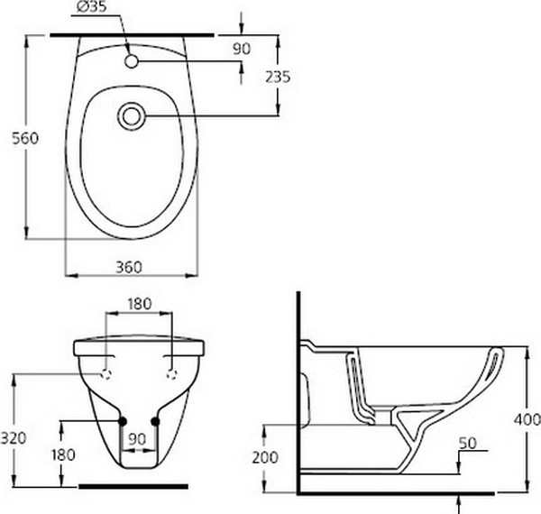 Биде подвесное Ideal Standard Eurovit