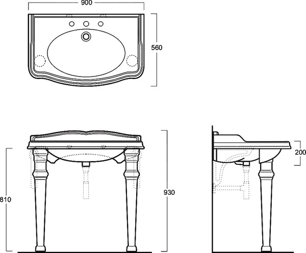 Раковина Simas Arcade AR 864 90 см