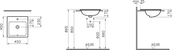 Рукомойник VitrA S20 5463B003