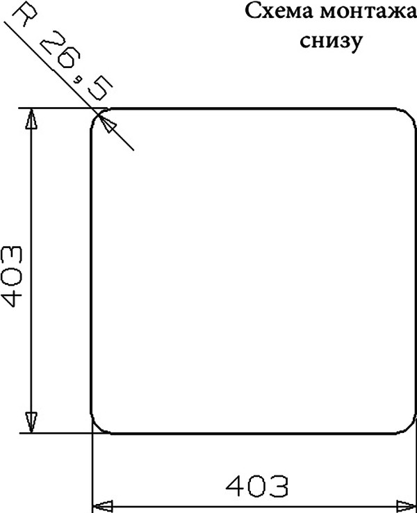 Мойка кухонная Reginox Kansas 40x40 Cuadrat LUX L сталь