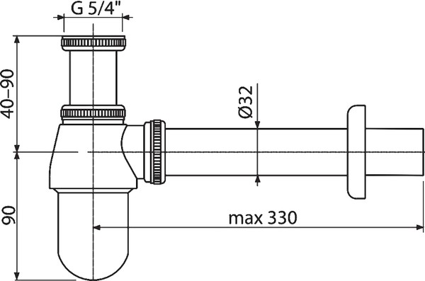 Сифон для раковины AlcaPlast A431