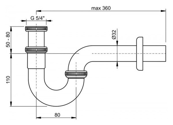 Сифон для раковины AlcaPlast A432