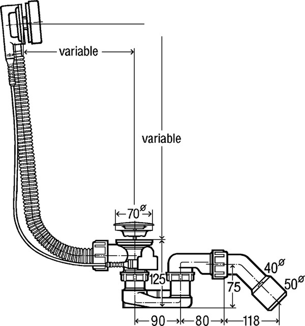 Слив-перелив Viega Simplex 285357